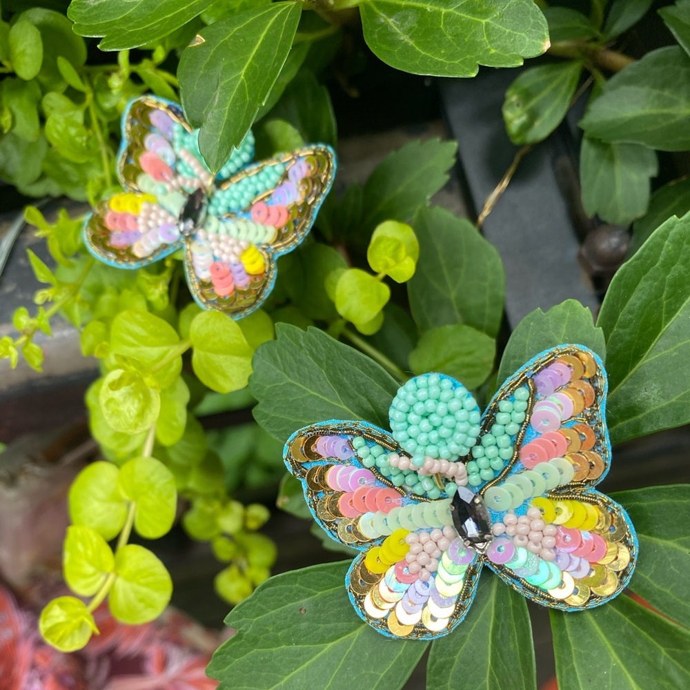 Beaded Butterfly earrings